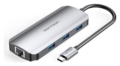 Vention TOHHB USB-C Docking Station με HDMI 4K PD Ethernet και συνδεση 2 Οθονών Γκρι από το Public