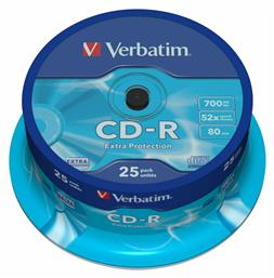 Verbatim Εγγράψιμα CD-R 52x 700MB Cake Box 25τμχ