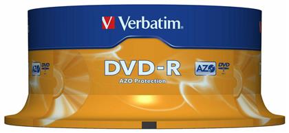 Verbatim Εγγράψιμα DVD-R 16x 4.7GB Cake Box 25τμχ