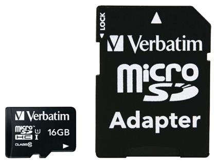 Verbatim Premium microSDHC 16GB Class 10 U1 UHS-I από το e-shop