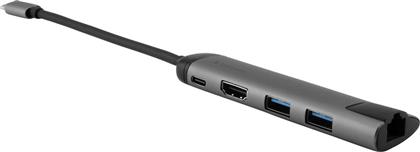 Verbatim USB-C Docking Station με HDMI 4K PD Ethernet Ασημί (49141) από το e-shop