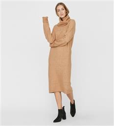 Vero Moda Midi All Day Φόρεμα Πλεκτό Καφέ από το Optimum Outfit