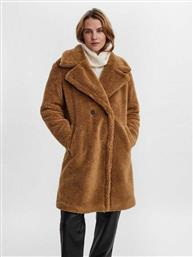 Vero Moda Sherpa Γυναικείο Tobacco Brown Παλτό από το Plus4u