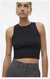 Vero Moda Γυναικείο Αθλητικό Crop Top Αμάνικο Fast Drying Μαύρο