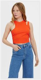 Vero Moda Γυναικείο Crop Top Αμάνικο Καλοκαιρινό Πορτοκαλί από το Velur