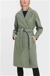 Vero Moda Γυναικείο Πράσινο Παλτό με Ζώνη