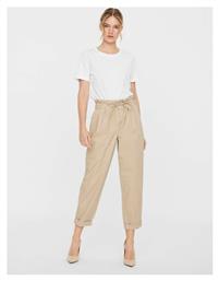 Vero Moda Γυναικείο Ψηλόμεσο Υφασμάτινο Capri Παντελόνι με Λάστιχο σε Baggy Γραμμή Nomad