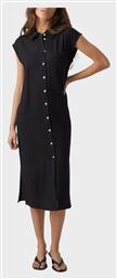Vero Moda Καλοκαιρινό Midi Σεμιζιέ Φόρεμα Μαύρο από το The Fashion Project