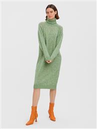 Vero Moda Midi Φόρεμα Πλεκτό Ζιβάγκο Πράσινο
