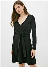 Vero Moda Mini All Day Φόρεμα Πλεκτό Κρουαζέ Μαύρο