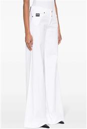 Versace Γυναικεία Denim Παντελόνα σε Slim Εφαρμογή Λευκή