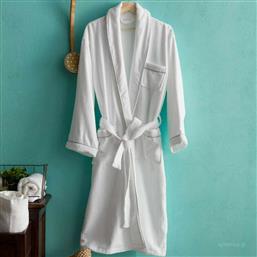 Vesta Home Velour Με Γιακά Γκρι