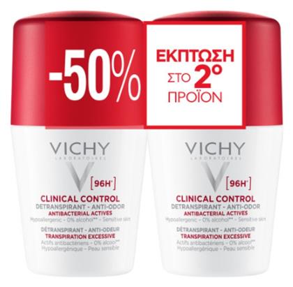 Vichy Clinical Control Αποσμητικό 96h σε Roll-On 2x50ml