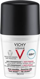 Vichy Homme Anti-Stains Αποσμητικό 48h σε Roll-On 50ml