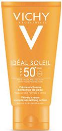Vichy Ideal Soleil Velvety Αδιάβροχη Αντηλιακή Κρέμα Προσώπου SPF50 50ml από το Pharm24