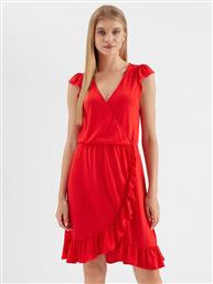 Vila Mini Φόρεμα με Βολάν Κόκκινο από το Modivo