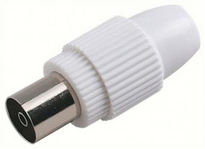 Βύσμα Coaxial female Λευκό (0321.009)