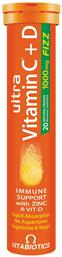 Vitabiotics Ultra Vitamin C+D Βιταμίνη για Ανοσοποιητικό Πορτοκάλι 20 αναβράζοντα δισκία από το Pharm24