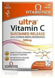 Vitabiotics Ultra Vitamin C Sustained Release with Citrus Bioflavonoids Βιταμίνη για Ενέργεια & Ανοσοποιητικό 500mg 60 κάψουλες