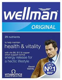 Vitabiotics Wellman Original Health & Vitality Over 27 Nutrients 30 ταμπλέτες