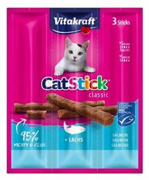 Vitakraft Cat Classic Λιχουδιές σε Stick με Σολομό Σνακ με Σολομό 3τμχ για Ενήλικες Γάτες 1τμχ 18gr