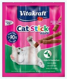 Vitakraft Cat Mini Λιχουδιές σε Stick με Πάπια Σνακ με Πάπια & Κουνέλι 3τμχ για Ενήλικες Γάτες 1τμχ 18gr