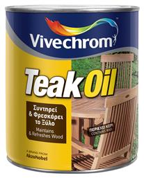 Vivechrom Teak Oil Νερού Άχρωμο Ματ 750ml