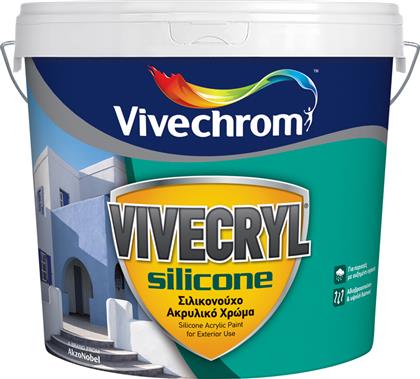 Vivechrom Vivecryl Silicone Πλαστικό Χρώμα Λευκό Ακρυλικό 10lt από το Esmarket