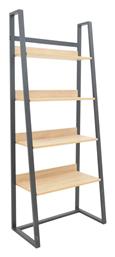 Βιβλιοθήκες Ryder 2τμχ 75x36x185εκ. Oak-μαύρη Απόχρωση