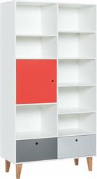 Βιβλιοθήκη Concept Plus Κόκκινη 105x45x201.3cm