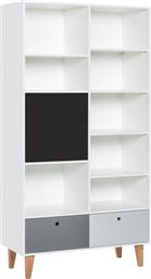 Concept Plus Βιβλιοθήκη Δαπέδου Ξύλινη Λευκή 105x45x201.3cm
