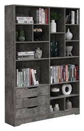 Βιβλιοθήκη Lucinda Γκρι Oak 120x29.8x180.5εκ.