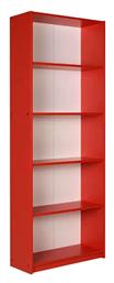 Βιβλιοθήκη Max Κόκκινη 58x23x170cm