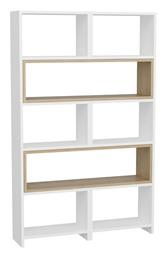 Βιβλιοθήκη Thorin 163.5x22x150εκ. Λευκό-Φυσικό