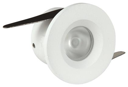 VK Lighting Στρογγυλό Γύψινο Χωνευτό Σποτ με Ενσωματωμένο LED και Φυσικό Λευκό Φως 3W σε Λευκό χρώμα