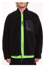 Volcom Ανδρική Ζακέτα Fleece με Φερμουάρ Μαύρη