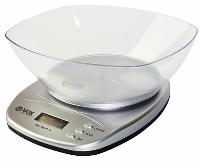 Vox Electronics KW 02-01 Ψηφιακή Ζυγαριά Κουζίνας 1gr/5kg Ασημί