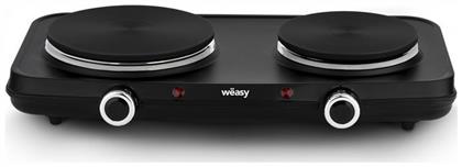 Wëasy Weasy PLW225 Επιτραπέζια Εστία Εμαγιέ Διπλή Μαύρη