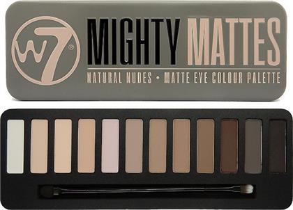 W7 Cosmetics Mighty Mattes Παλέτα με Σκιές Ματιών Matte σε Στερεή Μορφή Natural Nudes 15.6gr