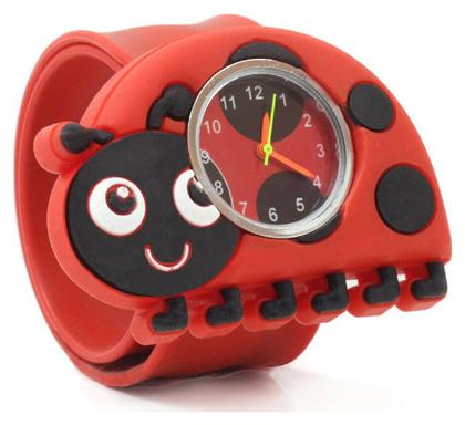 Wacky Παιδικό Αναλογικό Ρολόι με Λουράκι από Καουτσούκ/Πλαστικό Κόκκινο