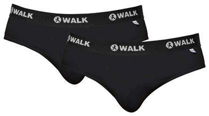 Walk Ανδρικά Σλιπ 2Pack Μαύρα