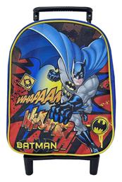 Warner Bros Batman Σχολική Τσάντα Τρόλεϊ Δημοτικού σε Μπλε χρώμα