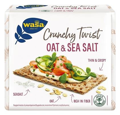 Wasa Φρυγανιές Βρώμης Crunchy Twist Oat & Sea Salt 265gr Κωδικός: 39852106 από το ΑΒ Βασιλόπουλος