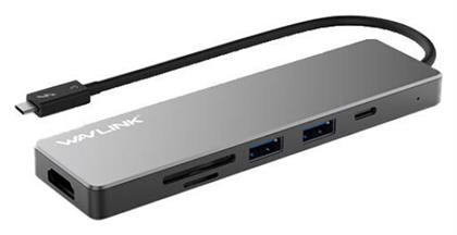 Wavlink USB-C Docking Station με HDMI 4K PD Ασημί (WL-UHP3407) από το Public