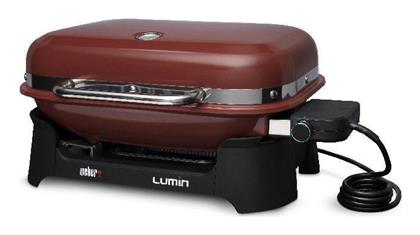 Weber Lumin Crimson Επιτραπέζια Ηλεκτρική Ψησταριά Σχάρας 2200W με Καπάκι και Ρυθμιζόμενο Θερμοστάστη 49.5x33.5εκ.