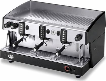 Wega Atlas W01 EVD Metallic Black Επαγγελματική Μηχανή Espresso με 3 Group Π98xΒ57xΥ52cm