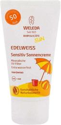 Weleda Αδιάβροχο Βρεφικό Αντηλιακό Γαλάκτωμα Sun Edelweiss για Πρόσωπο & Σώμα SPF50 50ml από το Pharm24