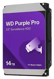 Western Digital Purple Pro Surveillance 14TB HDD Σκληρός Δίσκος 3.5'' SATA III 7200rpm με 512MB Cache για Καταγραφικό