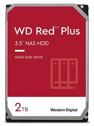 Western Digital Red Plus 2TB HDD Σκληρός Δίσκος 3.5'' SATA III 5400rpm με 64MB Cache για NAS