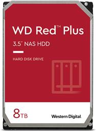 Western Digital Red Plus 8TB HDD Σκληρός Δίσκος 3.5'' SATA III με 128MB Cache για NAS / Server